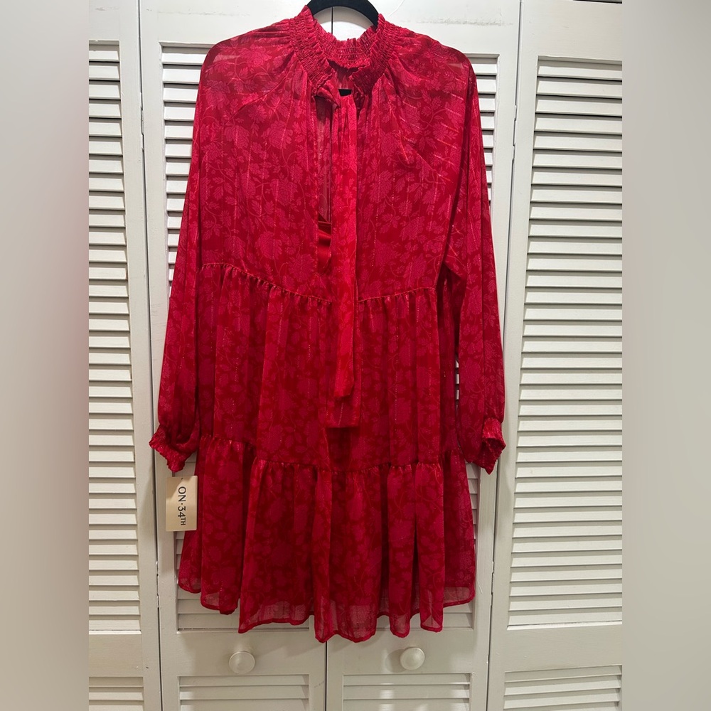 Red Long Sleeve Dress
